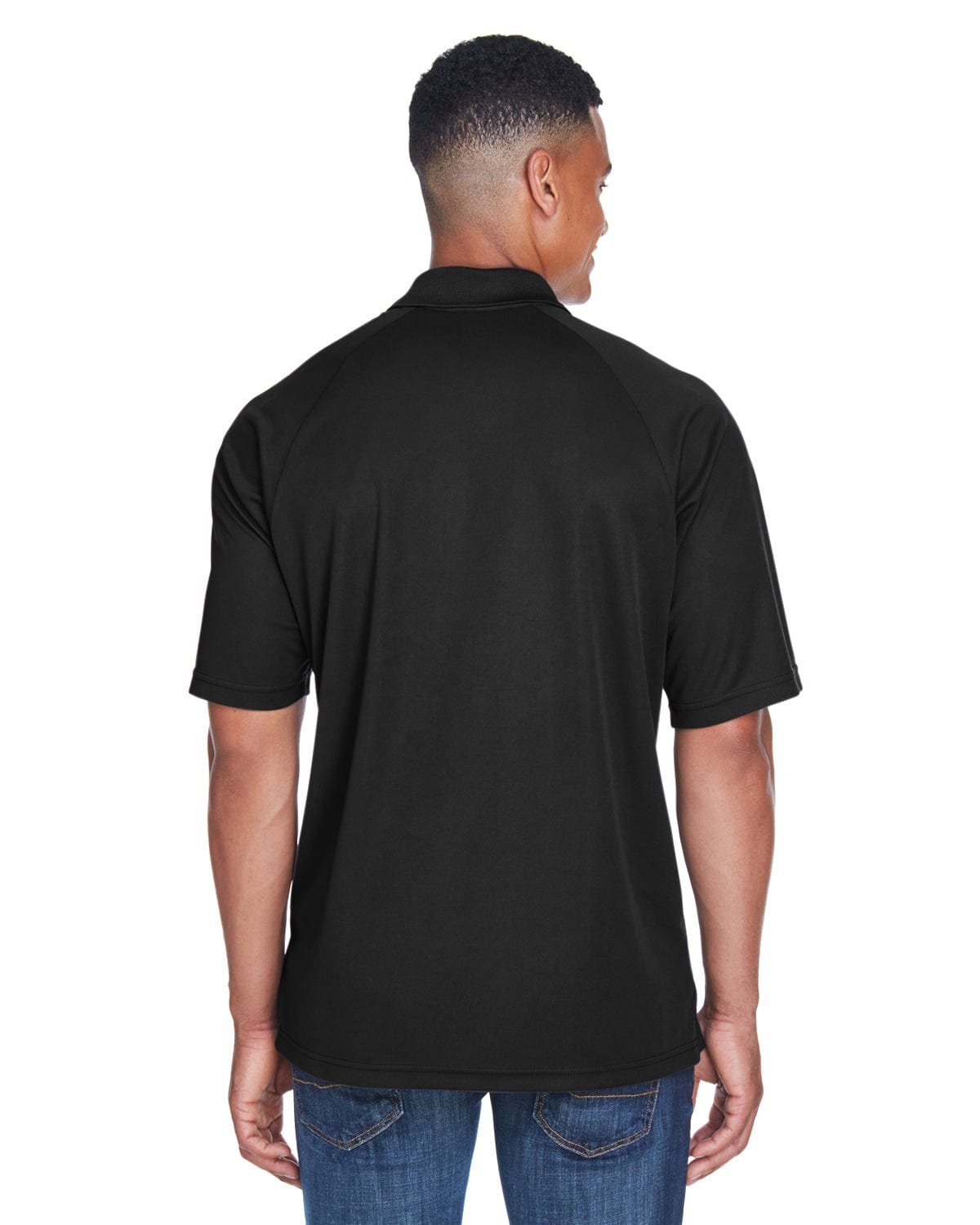 Extreme Mens Eperformance Pique Polo Shirt 85080 | Black - Back