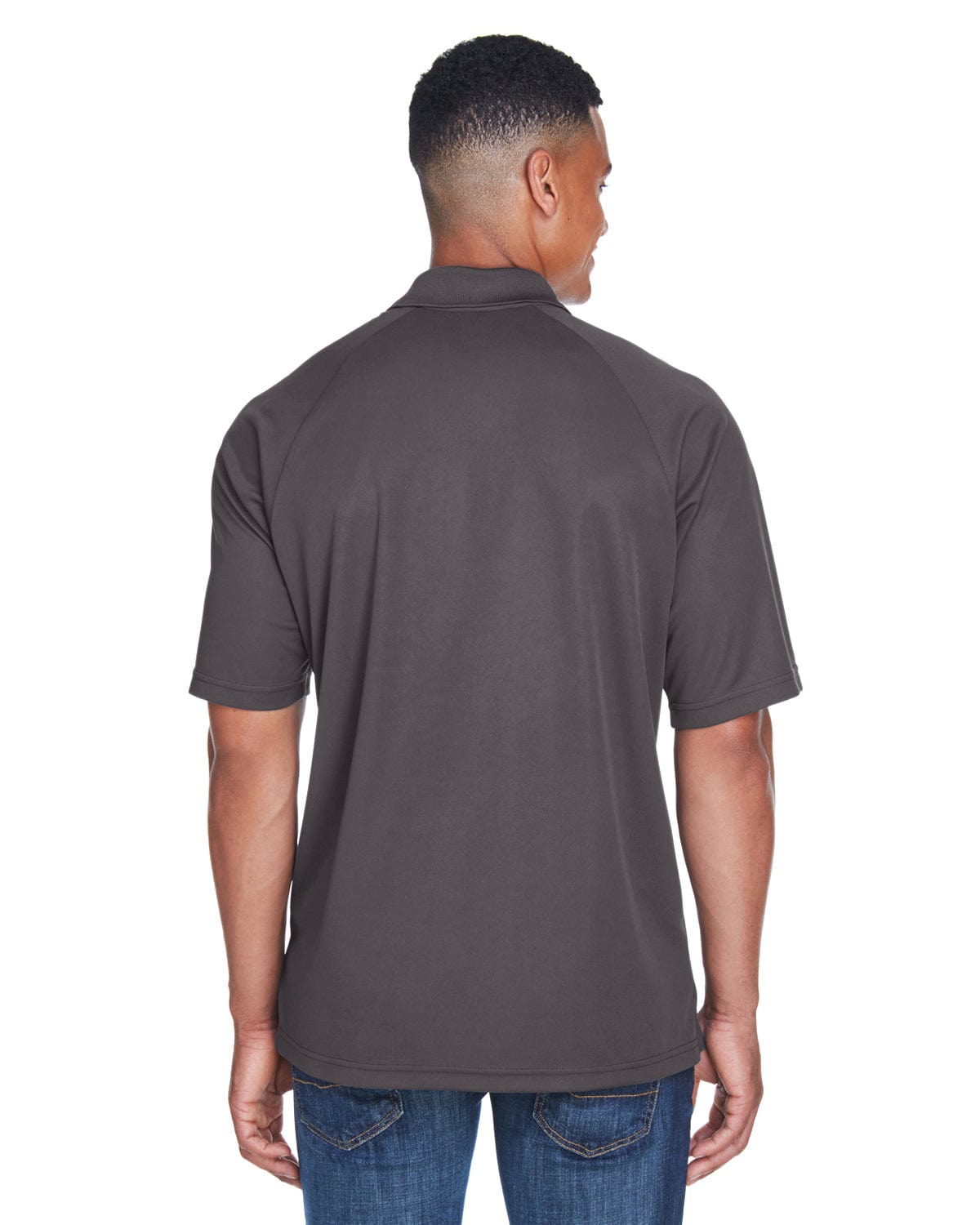 Extreme Mens Eperformance Pique Polo Shirt 85080 | Black Silk - Back