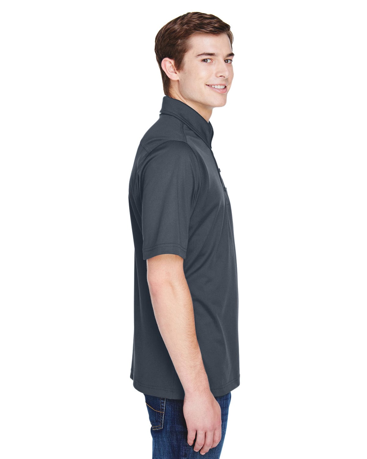 Extreme Shift Mens Snag Protection Plus Polo Shirt 85114T | Carbon - Side