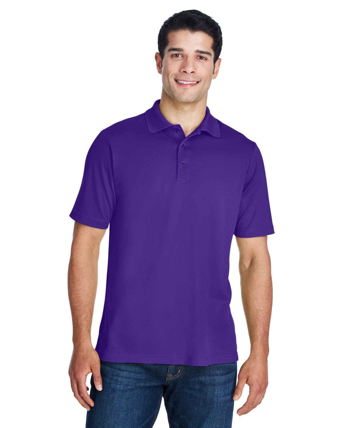 Core 365 Origin Mens Performance Pique Polo Shirt 88181 | Campus Purple - Front