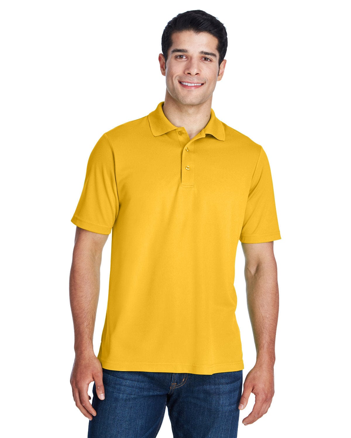 Core 365 Origin Mens Performance Pique Polo Shirt 88181 | Campus Gold - Front