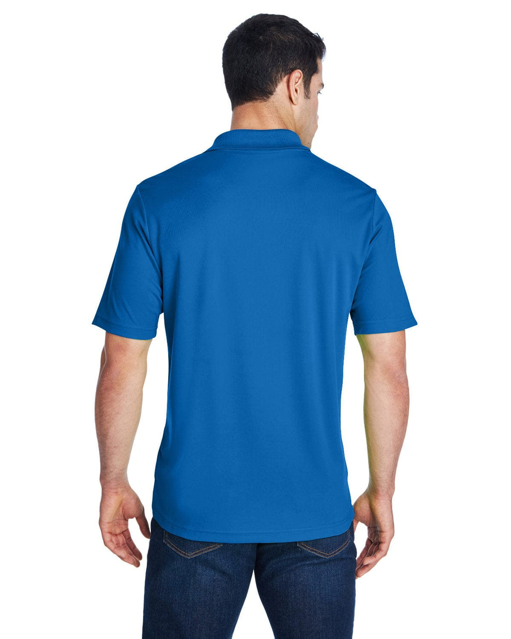 Core 365 Origin Mens Tall Performance Pique Polo Shirt 88181T | True Royal - Back