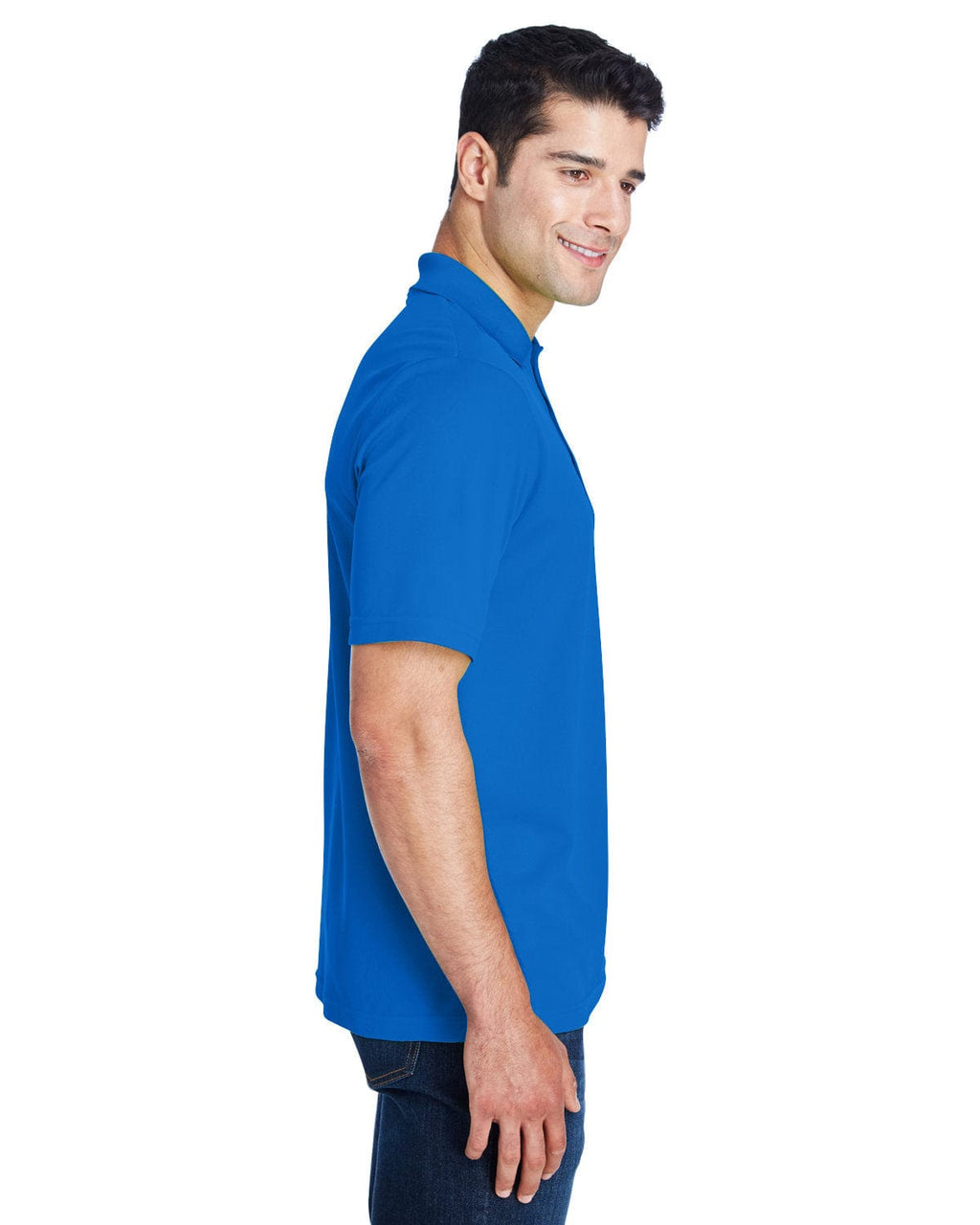 Core 365 Origin Mens Tall Performance Pique Polo Shirt 88181T | True Royal - Side
