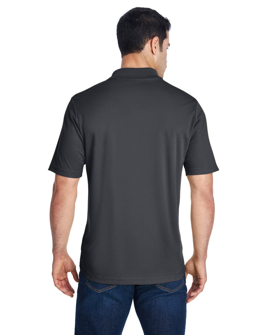 Core 365 Origin Mens Tall Performance Pique Polo Shirt 88181T | Carbon - Back
