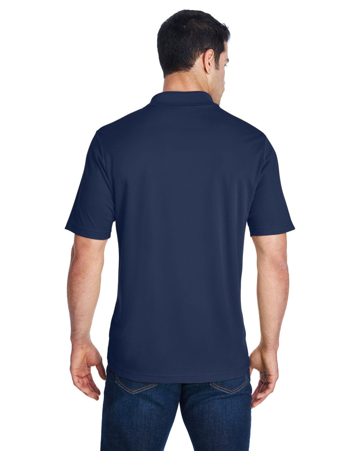 Core 365 Origin Mens Tall Performance Pique Polo Shirt 88181T | Classic Navy - Back