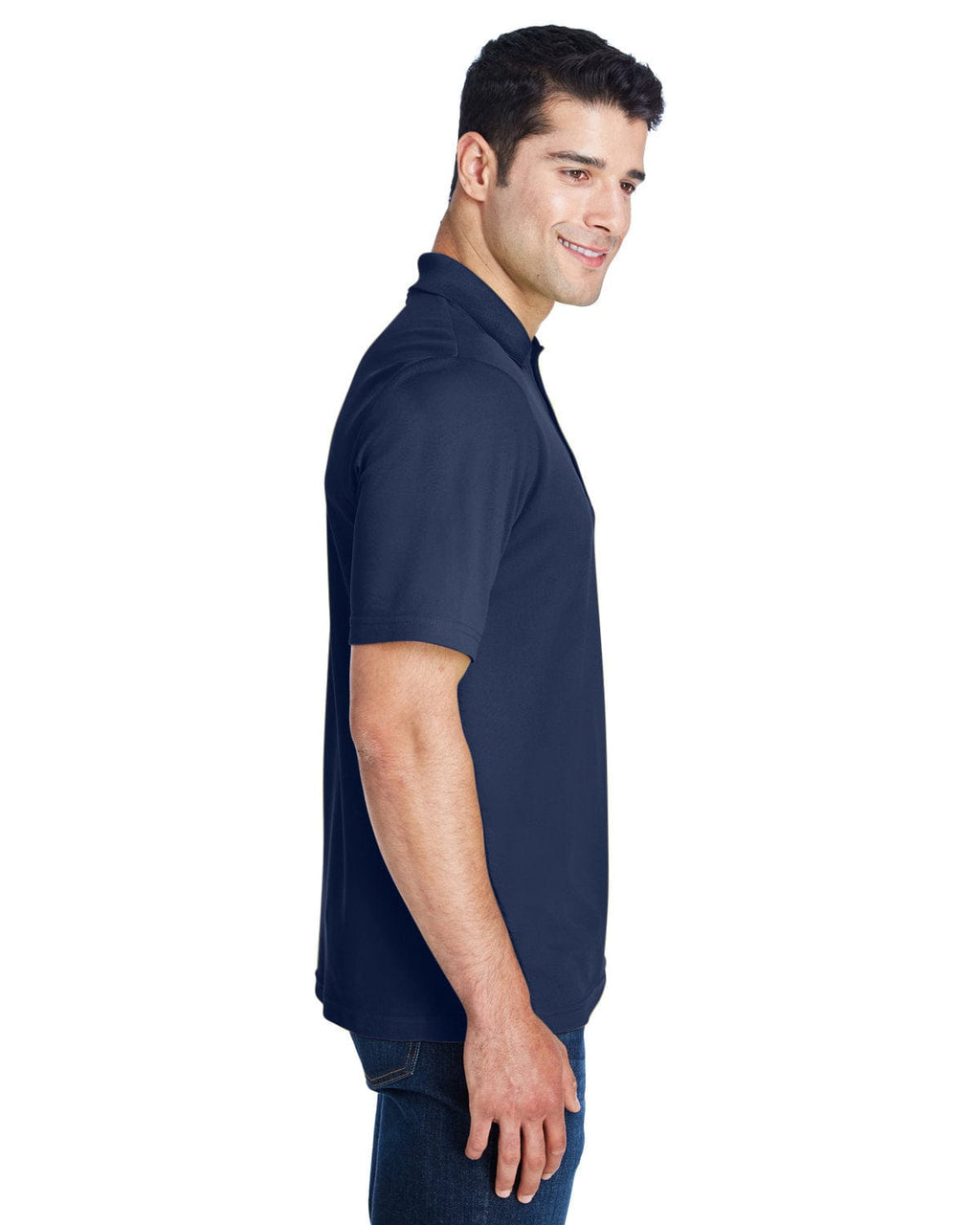 Core 365 Origin Mens Tall Performance Pique Polo Shirt 88181T | Classic Navy - Side
