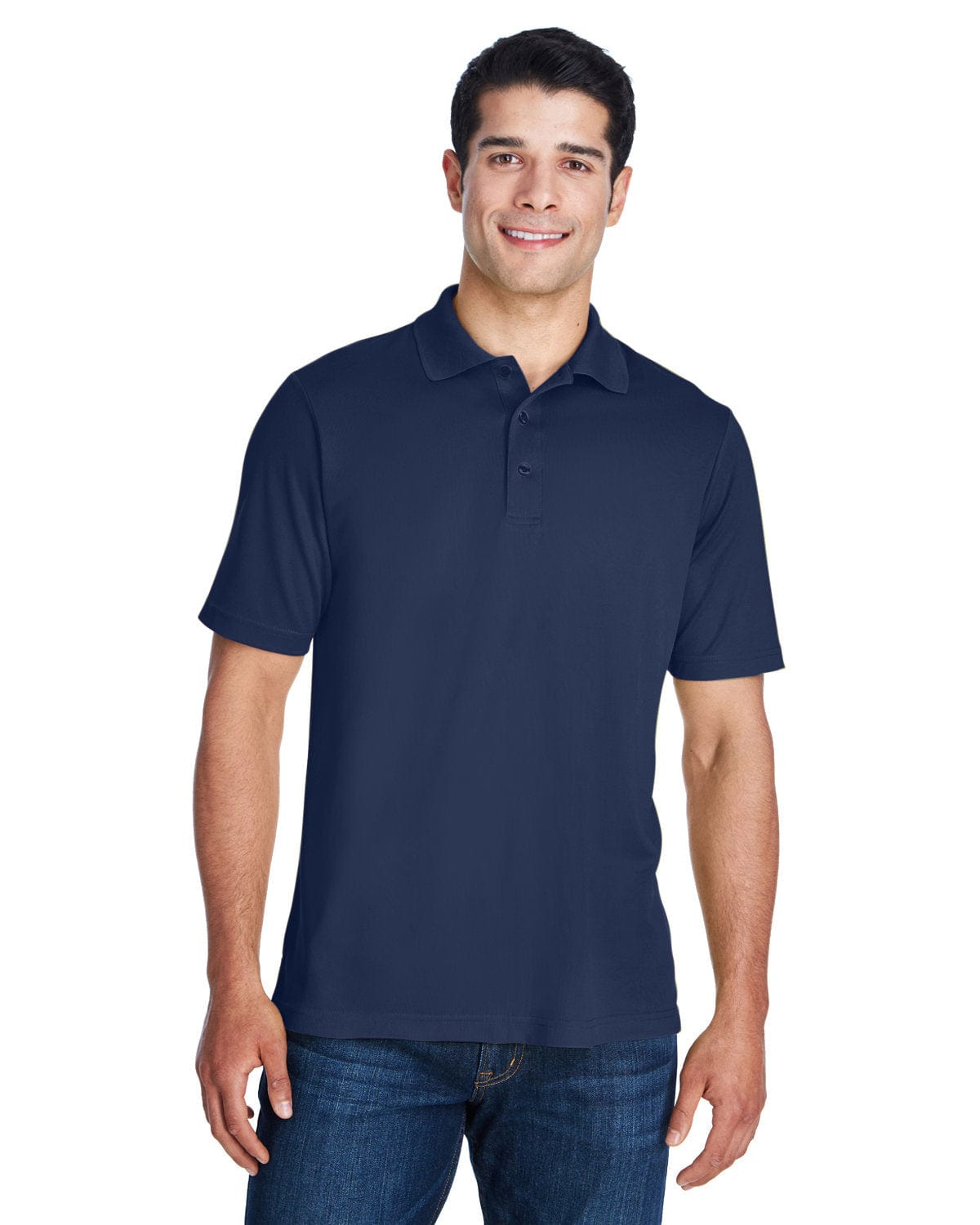 Core 365 Origin Mens Tall Performance Pique Polo Shirt 88181T | Classic Navy - Front