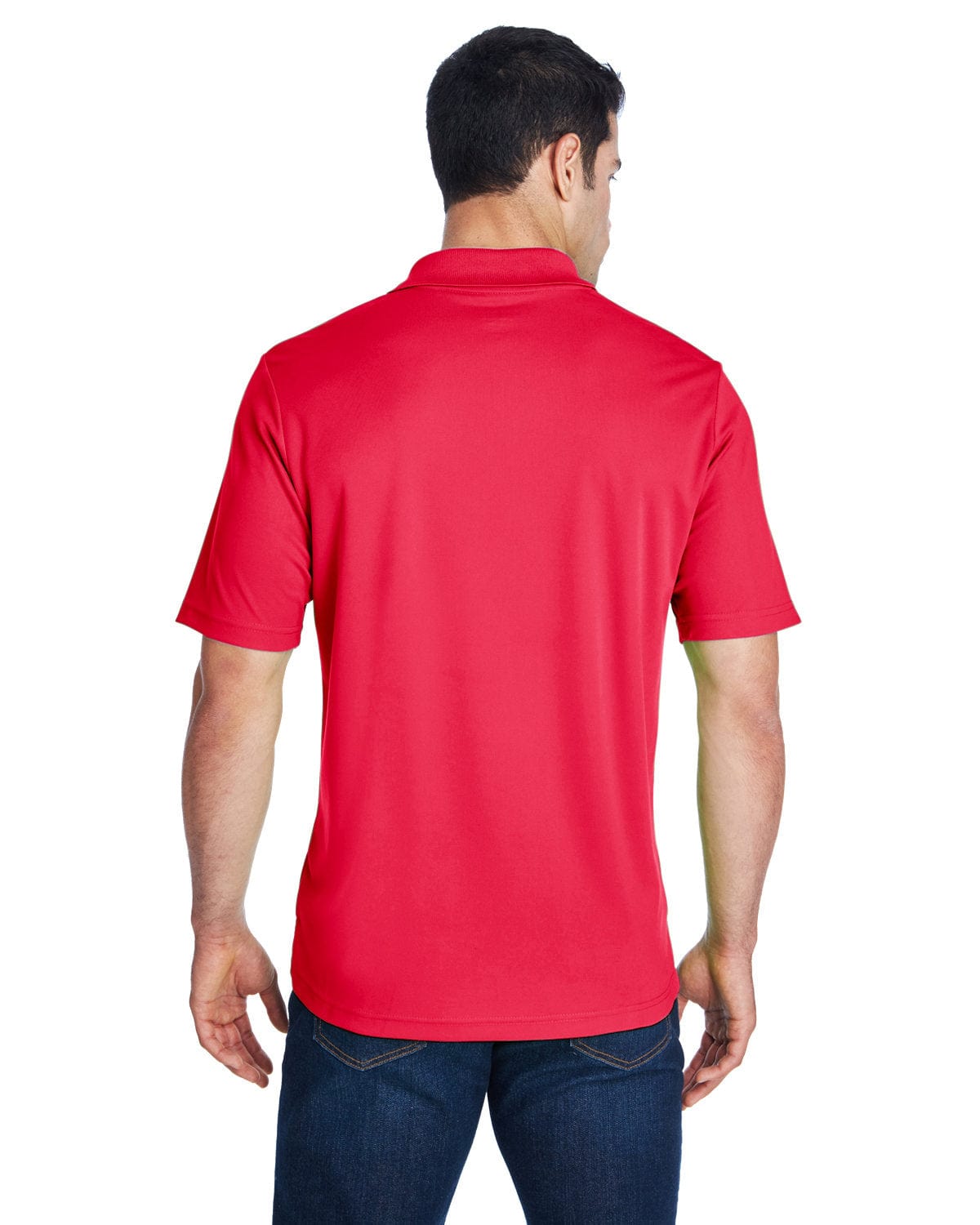 Core 365 Origin Mens Tall Performance Pique Polo Shirt 88181T | Classic Red - Back
