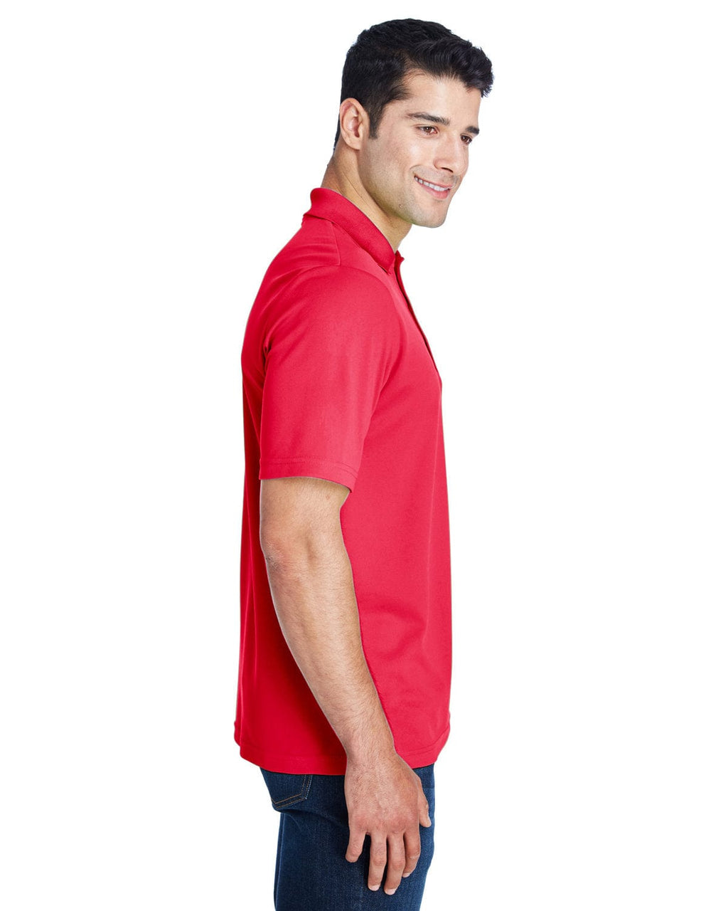 Core 365 Origin Mens Tall Performance Pique Polo Shirt 88181T | Classic Red - Side