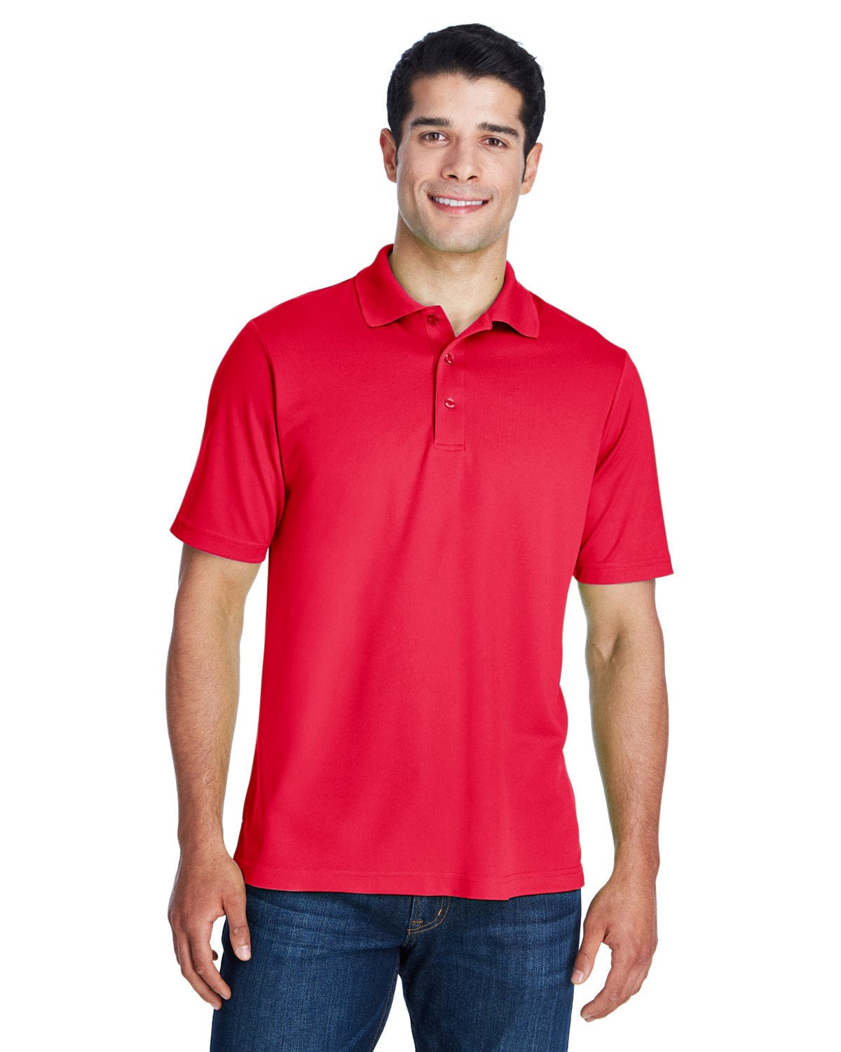 Core 365 Origin Mens Tall Performance Pique Polo Shirt 88181T | Classic Red - Front
