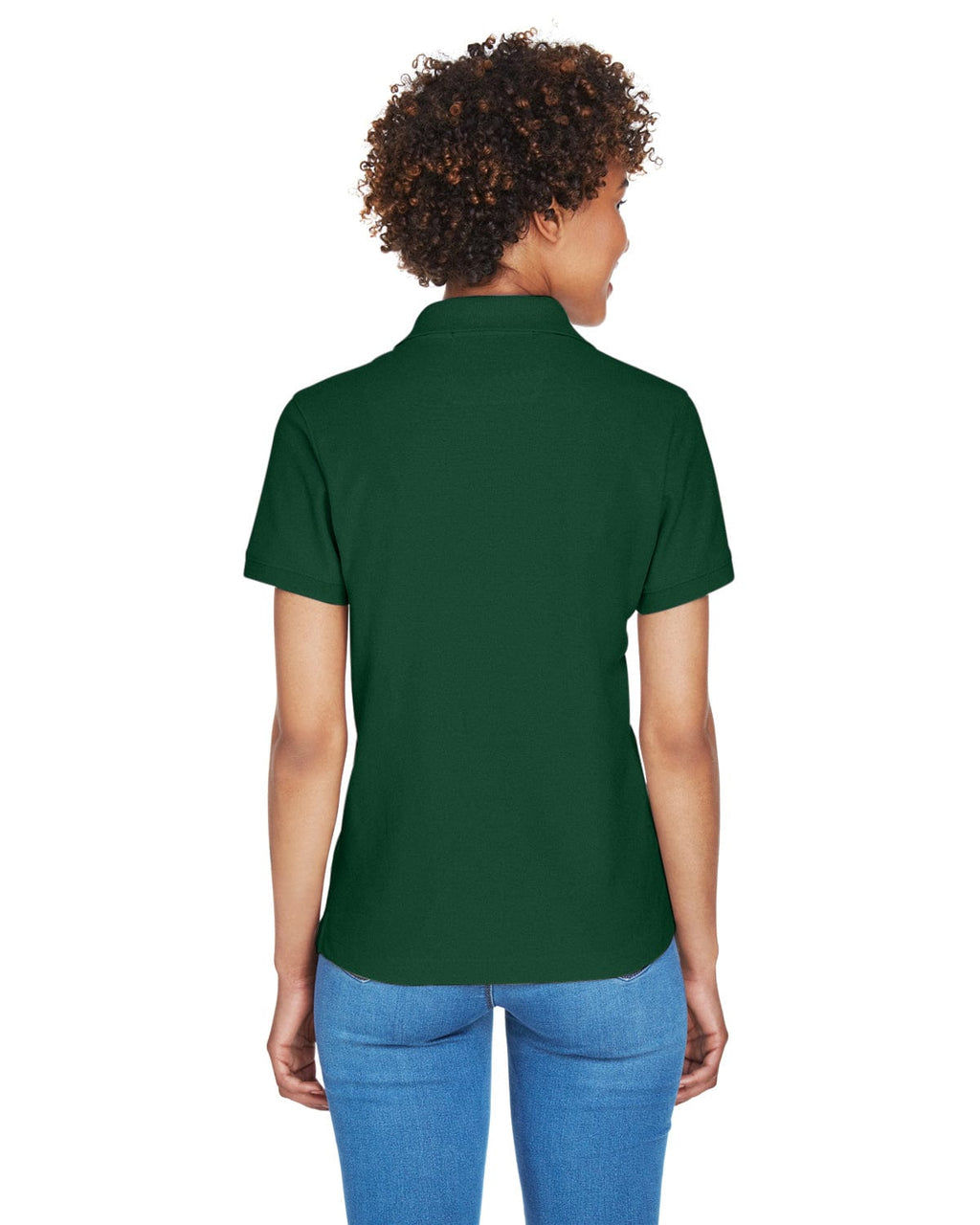 Devon & Jones Ladies Fine Pima Pique Polo D100W | Forest - Back
