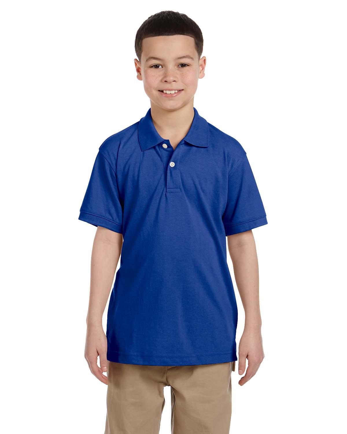 Harriton Youth Easy Blend Polo Shirt M265Y | True Royal - Front