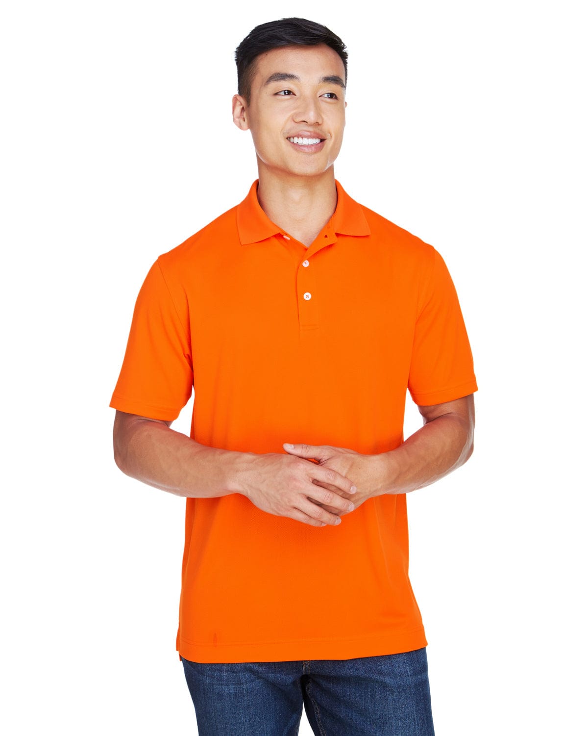 Harriton Double Mesh Polo Shirt M353 | Team Orange - Front