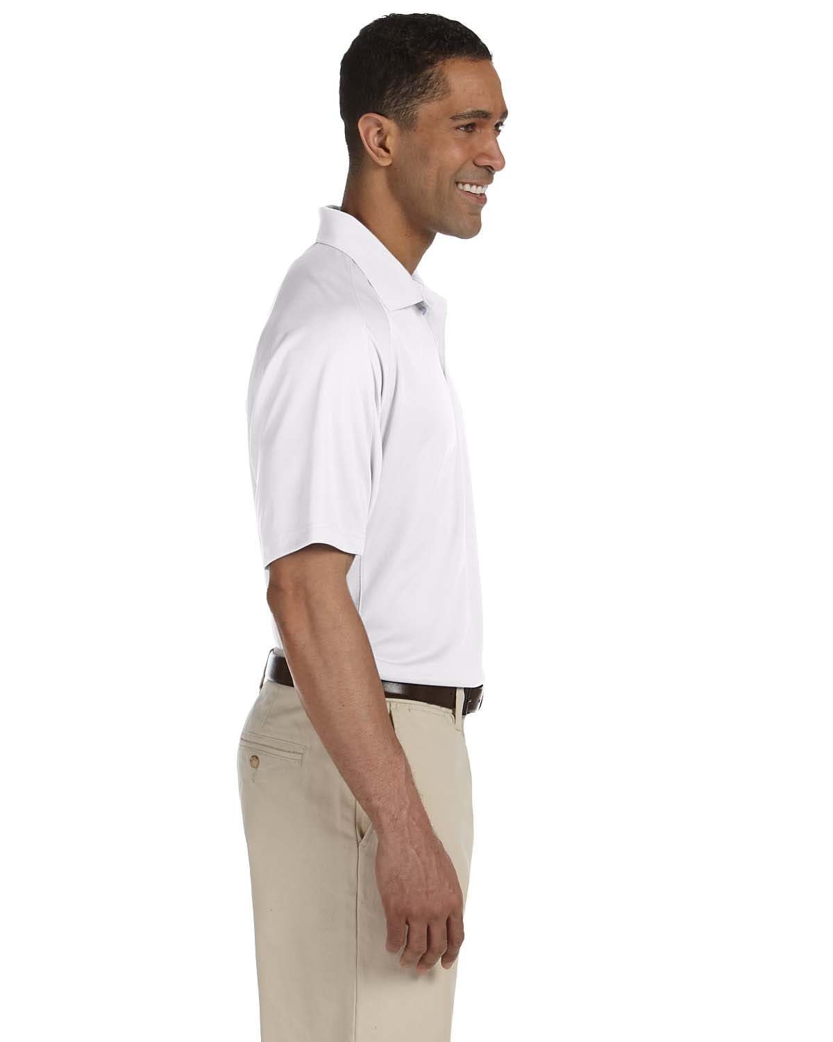 Harriton Polytech Mesh Polo M374 | White - Side