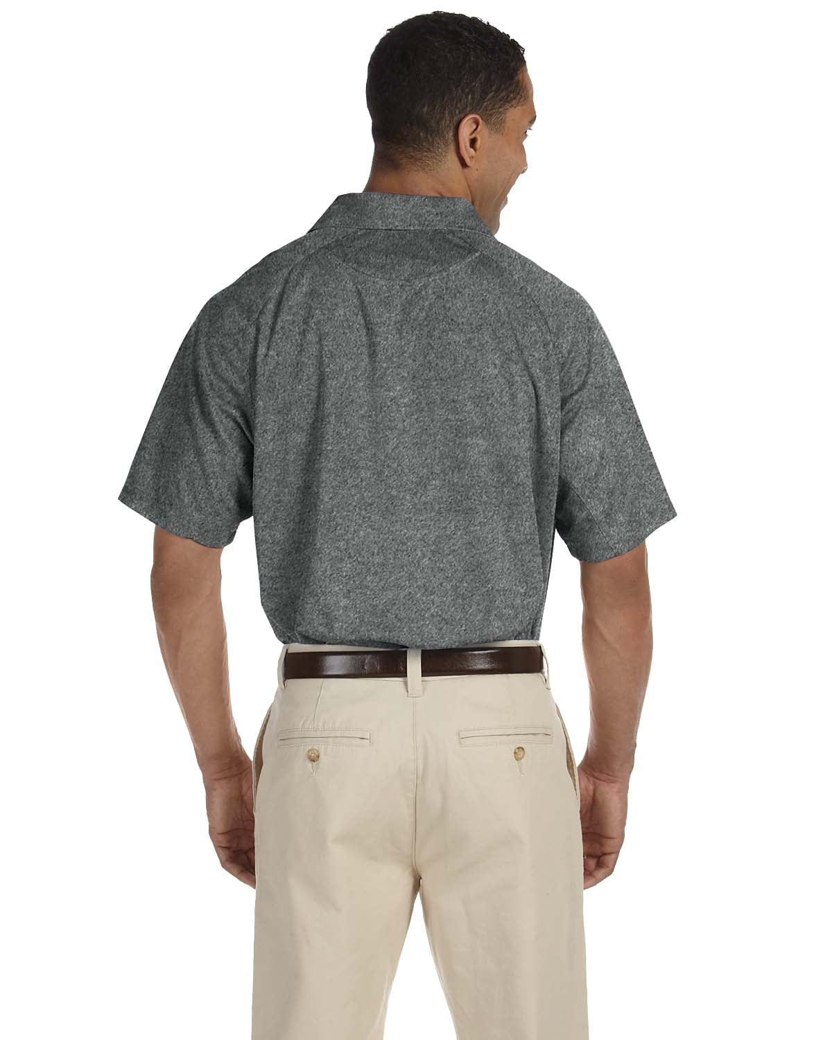 Harriton Polytech Mesh Polo M374 | Charcoal - Back