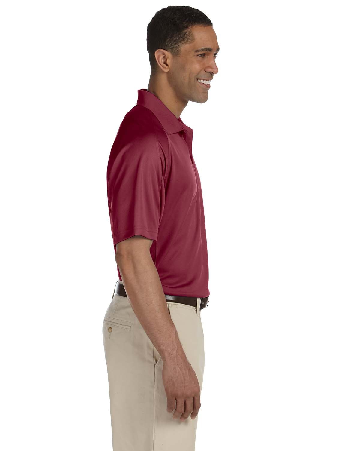 Harriton Polytech Mesh Polo M374 | Maroon - Side