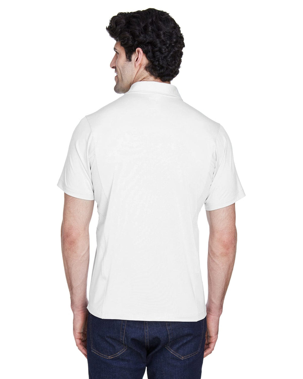 Team 365 Mens Charger Performance Polo TT20 | White - Back