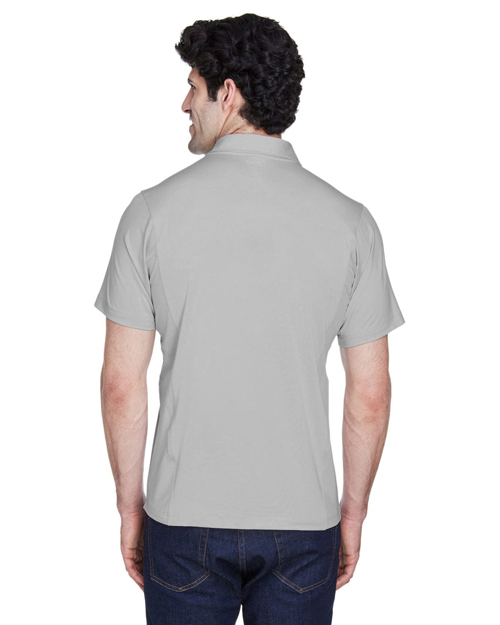 Team 365 Mens Charger Performance Polo TT20 | Sport Silver - Back