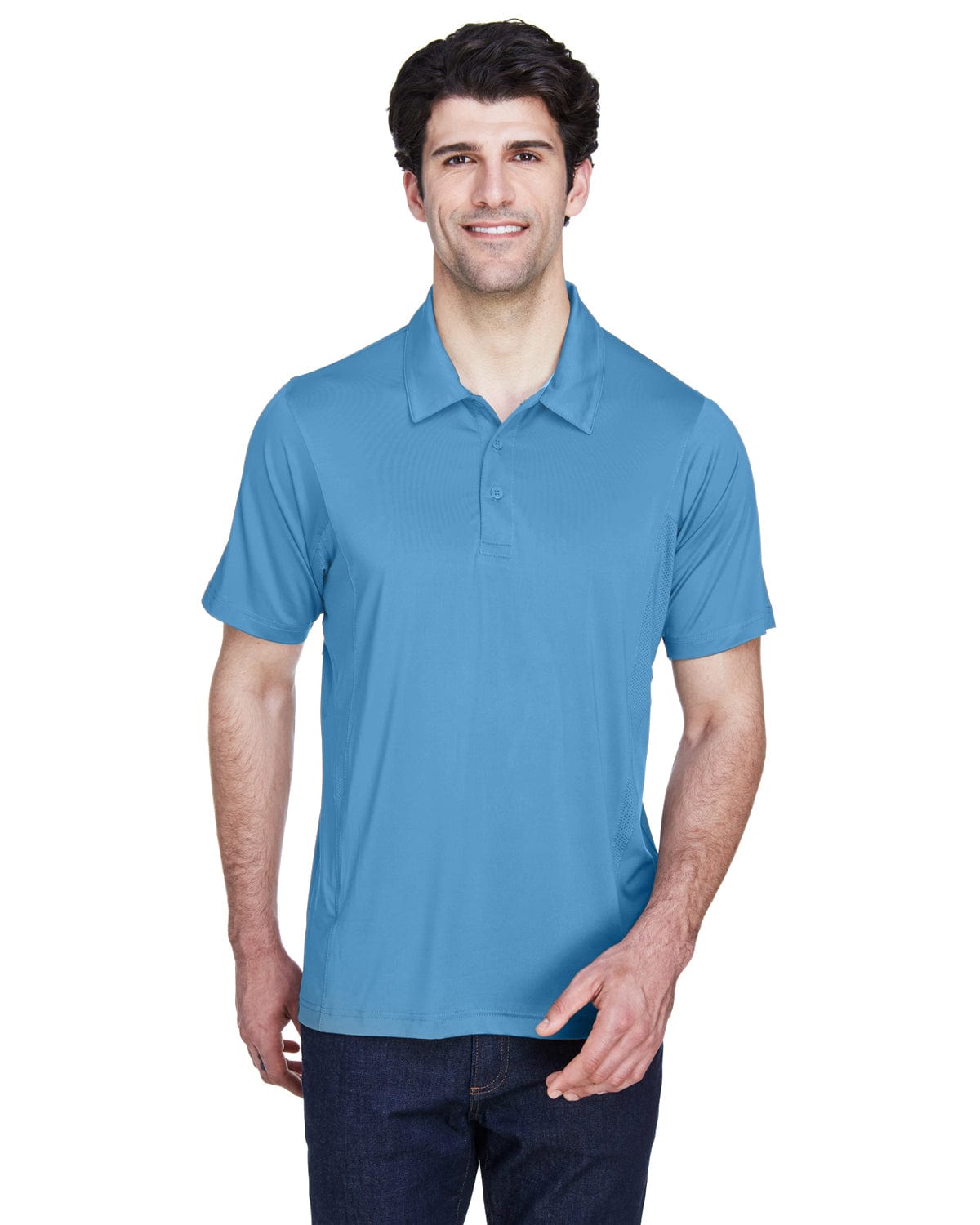 Team 365 Mens Charger Performance Polo TT20 | Sport Light Blue - Front
