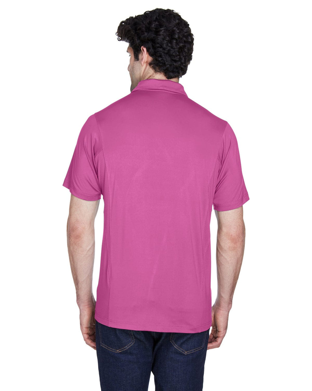 Team 365 Mens Charger Performance Polo TT20 | Sport Chrty Pink - Back