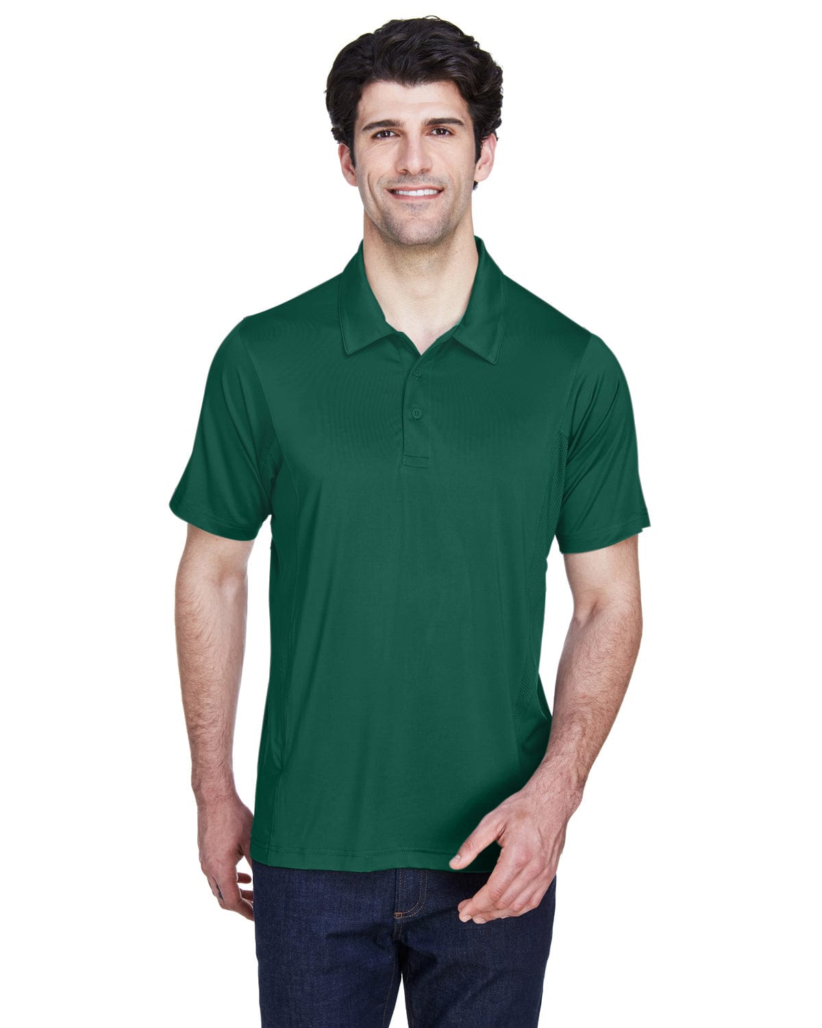 Team 365 Mens Charger Performance Polo TT20 | Sport Forest - Front