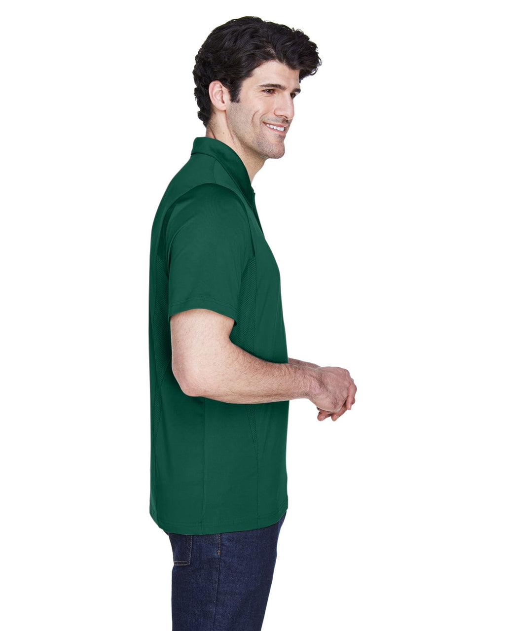 Team 365 Mens Charger Performance Polo TT20 | Sport Forest - Side