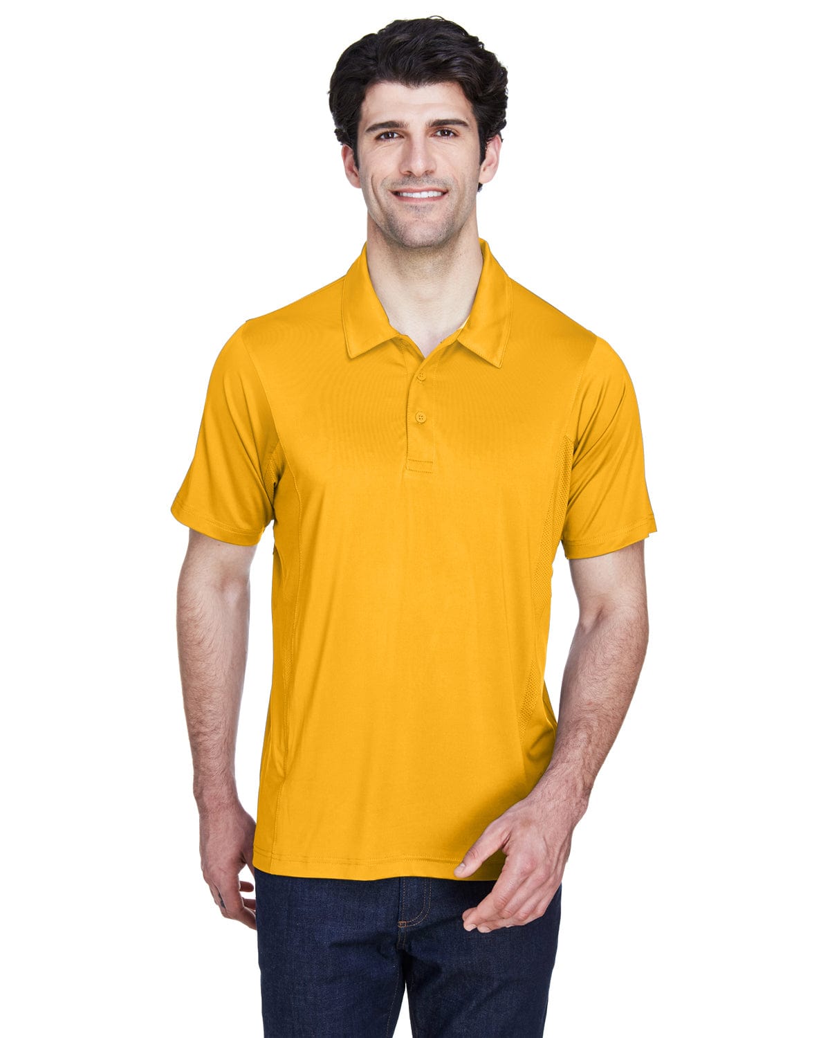 Team 365 Mens Charger Performance Polo TT20 | Sp Athletic Gold - Front