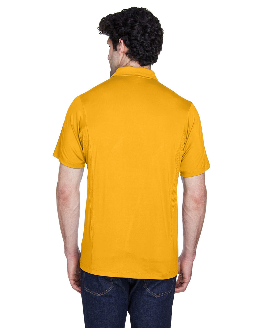 Team 365 Mens Charger Performance Polo TT20 | Sp Athletic Gold - Back