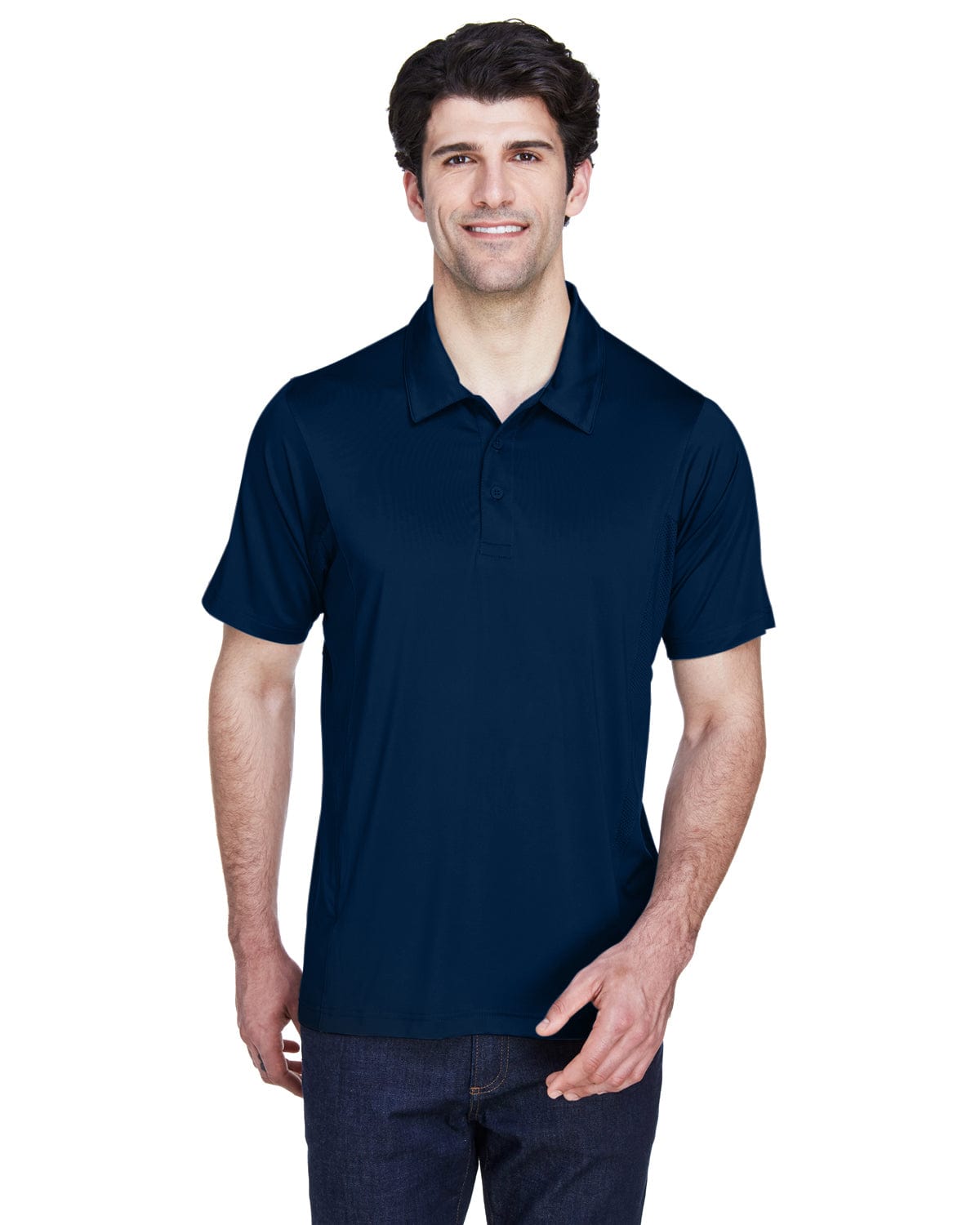 Team 365 Mens Charger Performance Polo TT20 | Sport Dark Navy - Front