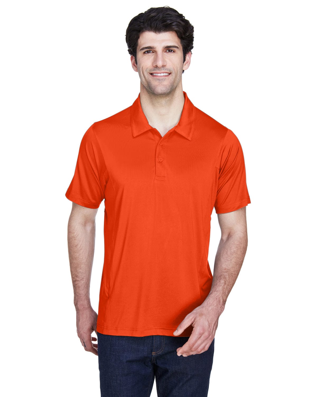 Team 365 Mens Charger Performance Polo TT20 | Sport Orange - Front