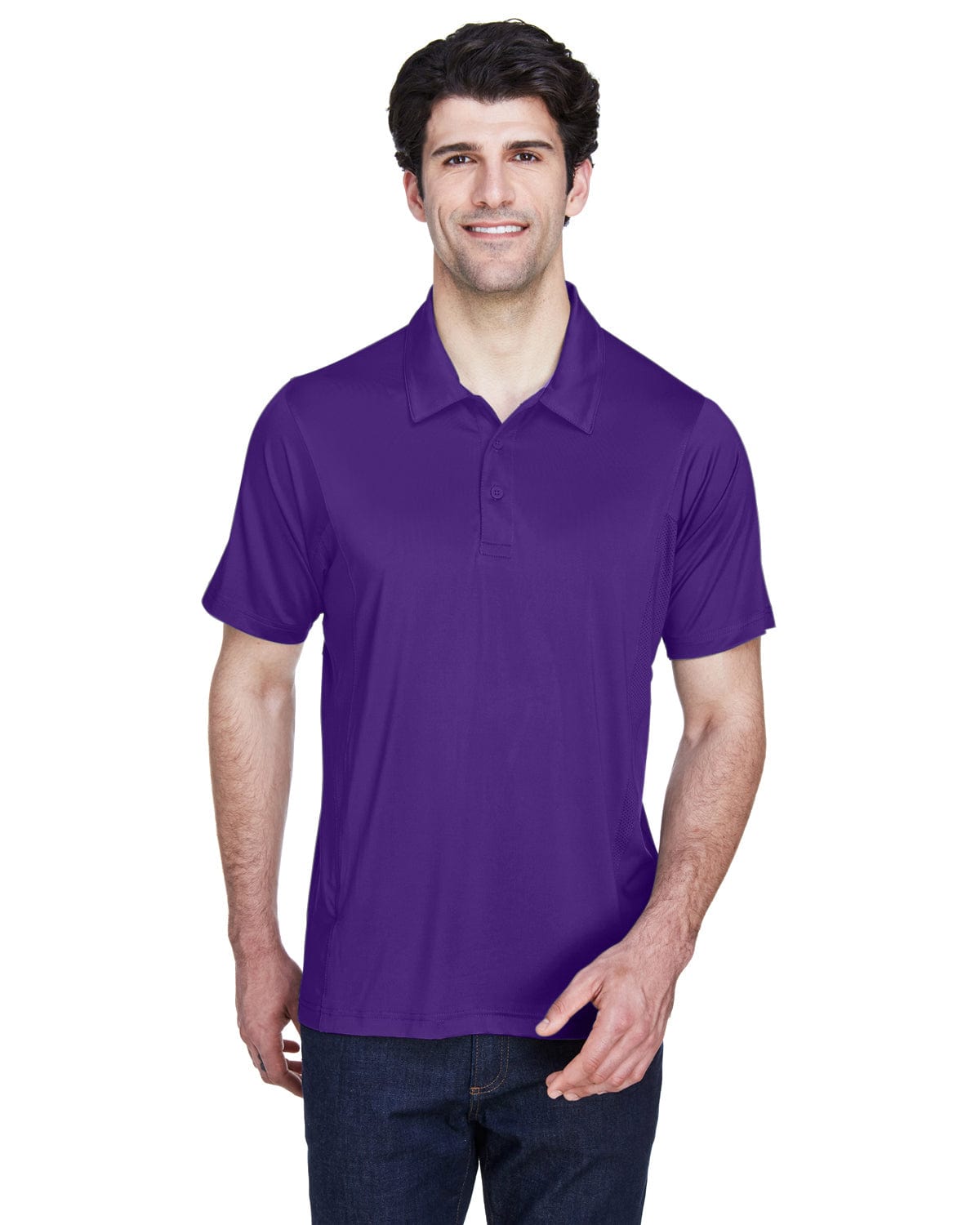 Team 365 Mens Charger Performance Polo TT20 | Sport Purple - Front