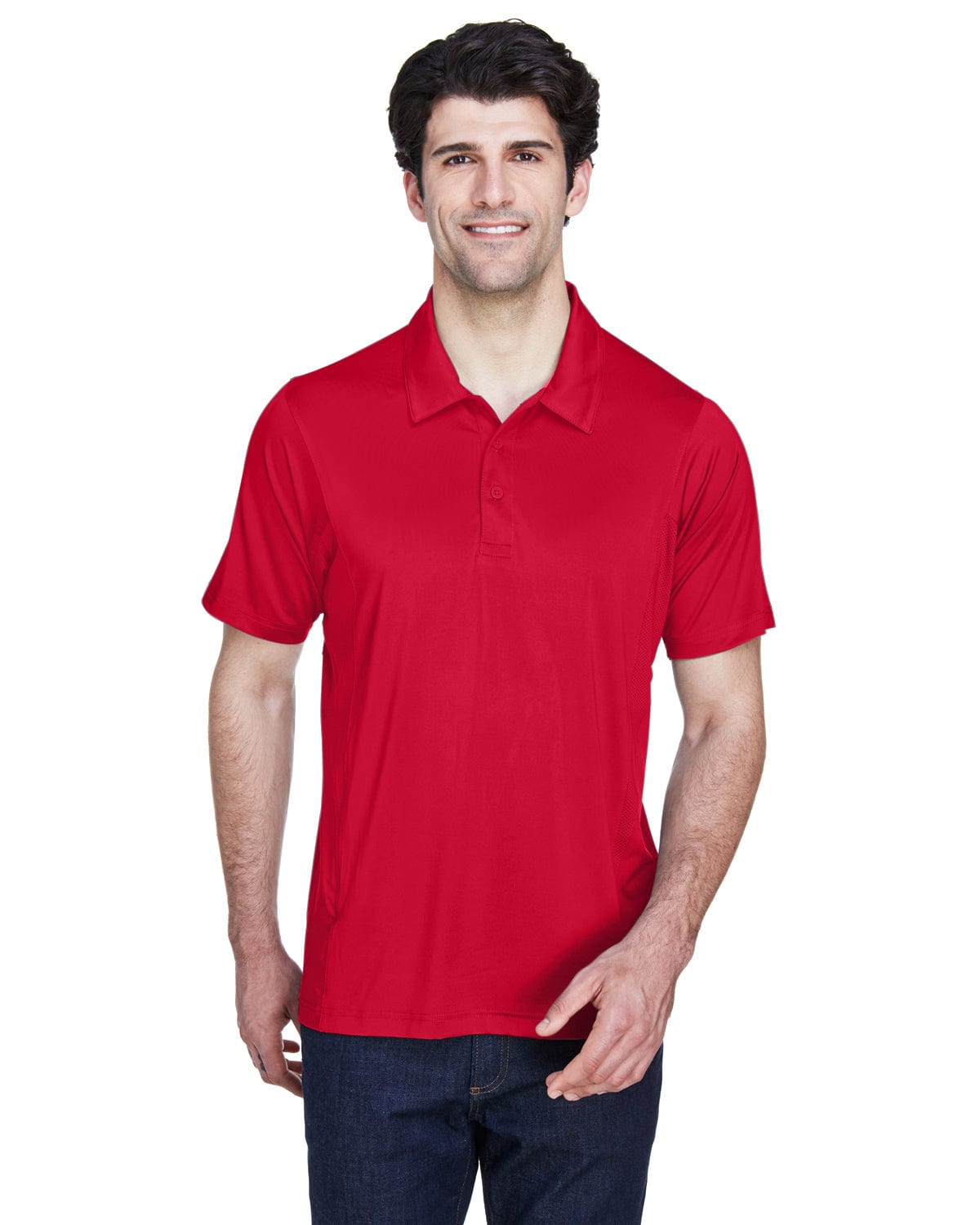 Team 365 Mens Charger Performance Polo TT20 | Sport Red - Front