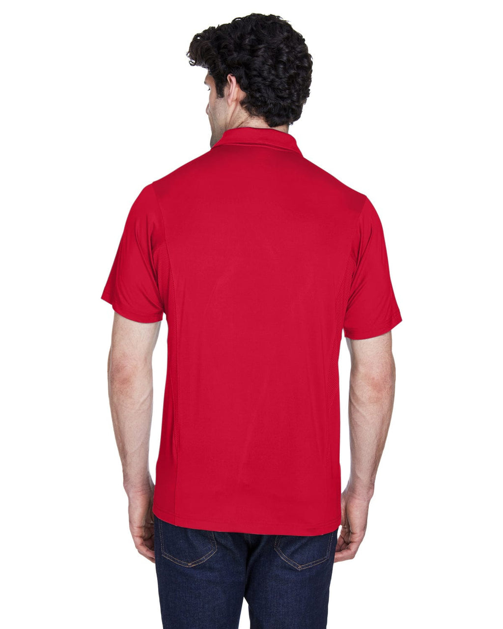 Team 365 Mens Charger Performance Polo TT20 | Sport Red - Back