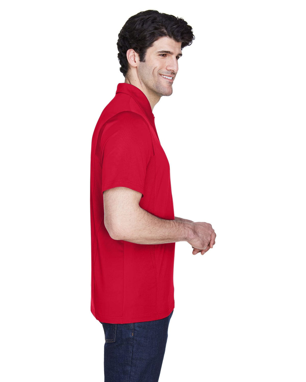Team 365 Mens Charger Performance Polo TT20 | Sport Red - Side