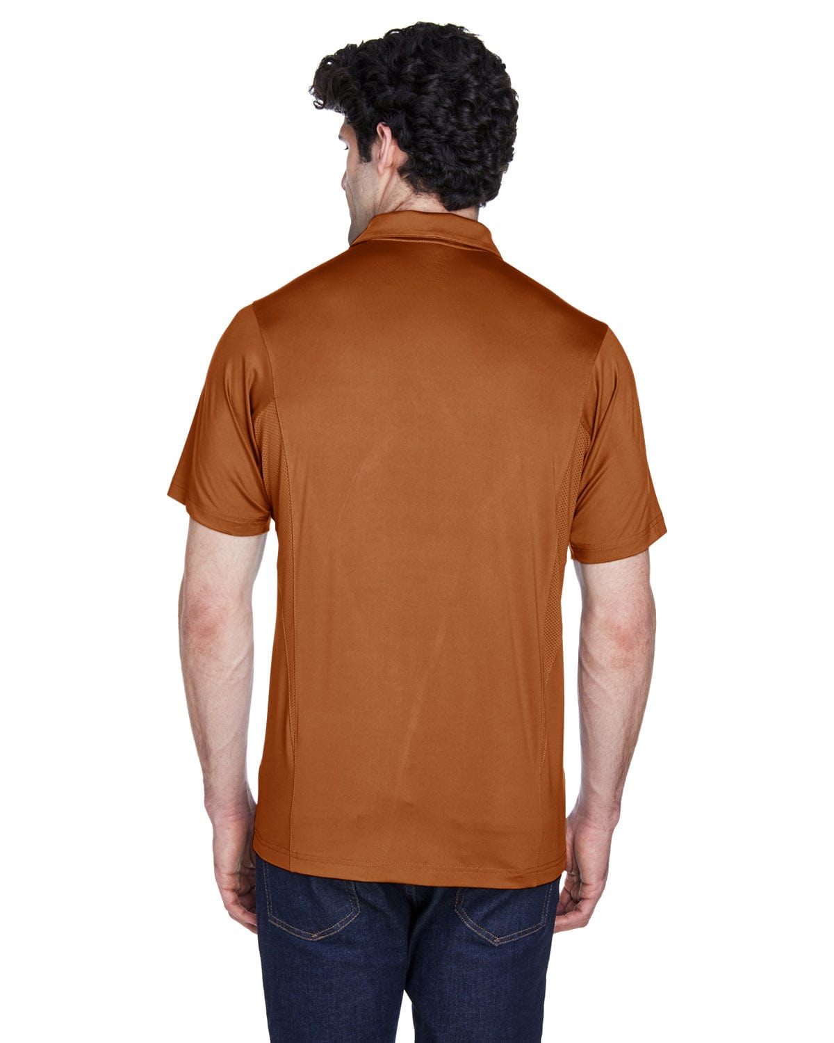Team 365 Mens Charger Performance Polo TT20 | Sp Burnt Orange - Back