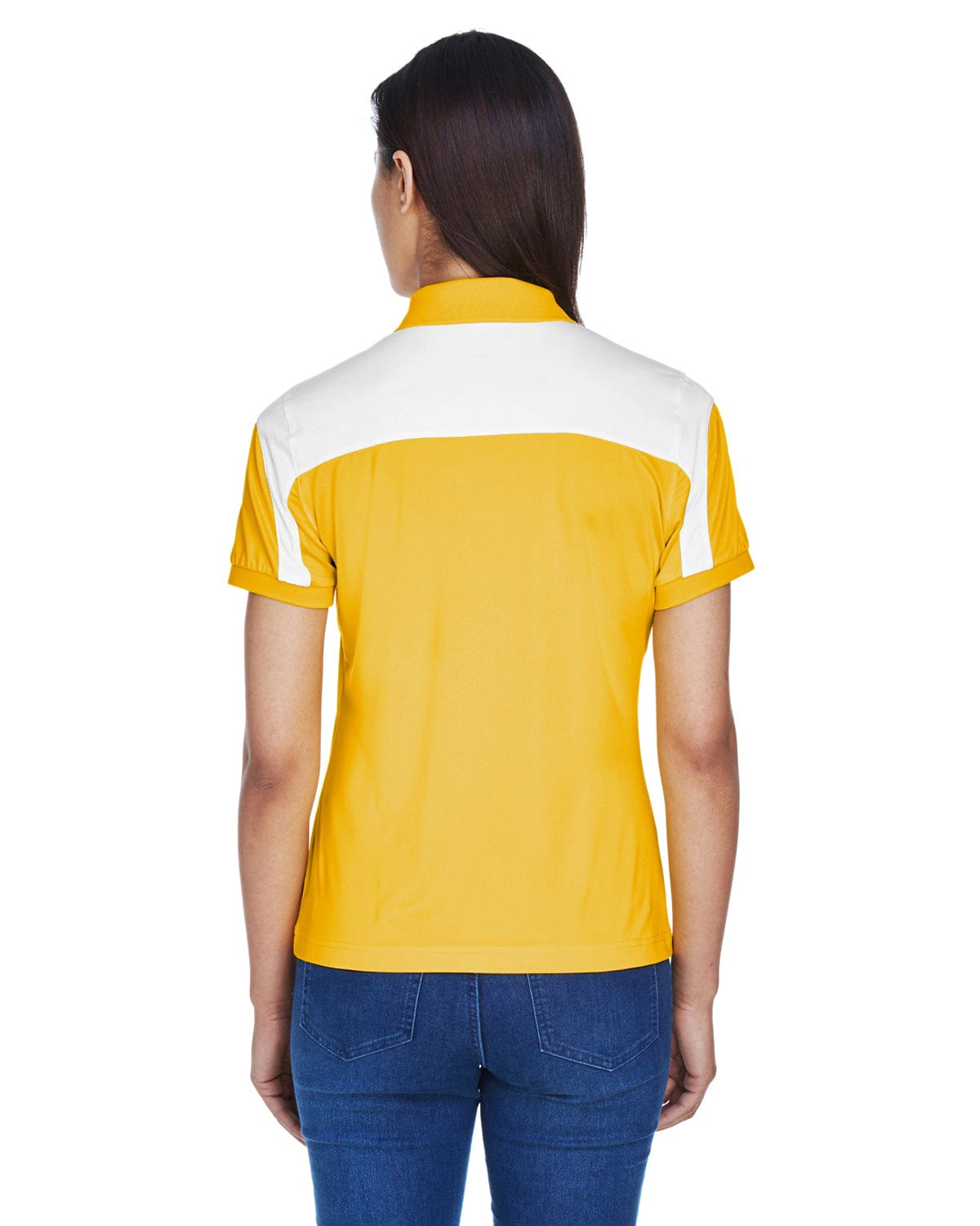 Team 365 Ladies Victor Performance Polo TT22W | Sp Athletic Gold - Back