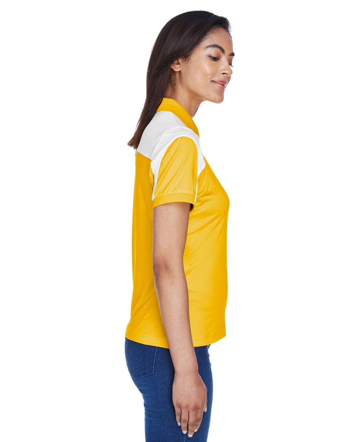 Team 365 Ladies Victor Performance Polo TT22W | Sp Athletic Gold - Side