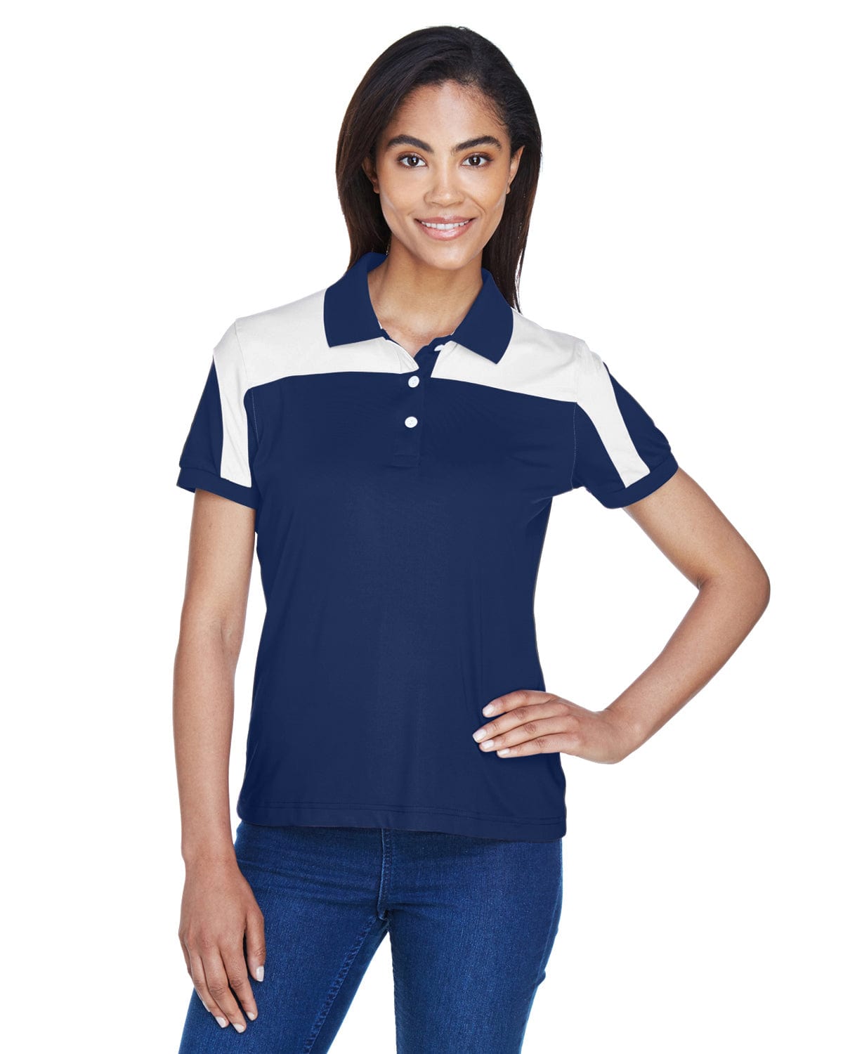 Team 365 Ladies Victor Performance Polo TT22W | Sport Dark Navy - Front