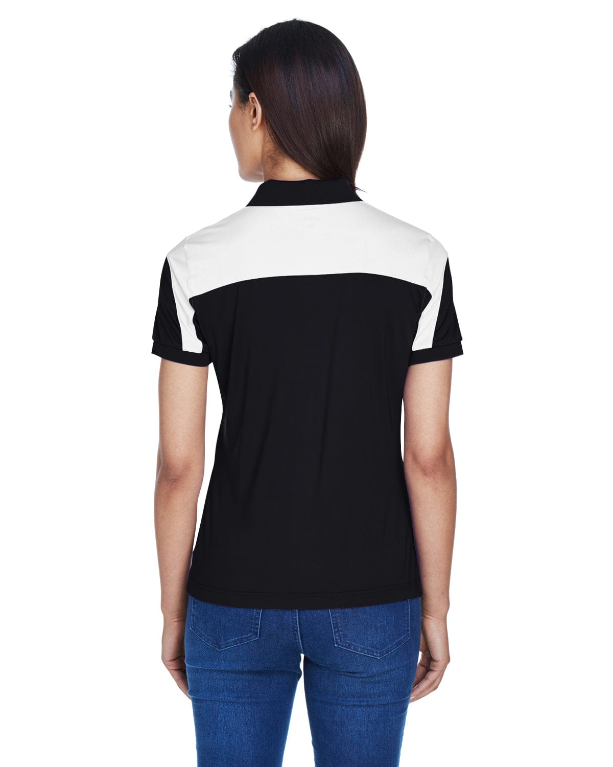 Team 365 Ladies Victor Performance Polo TT22W | Black - Back