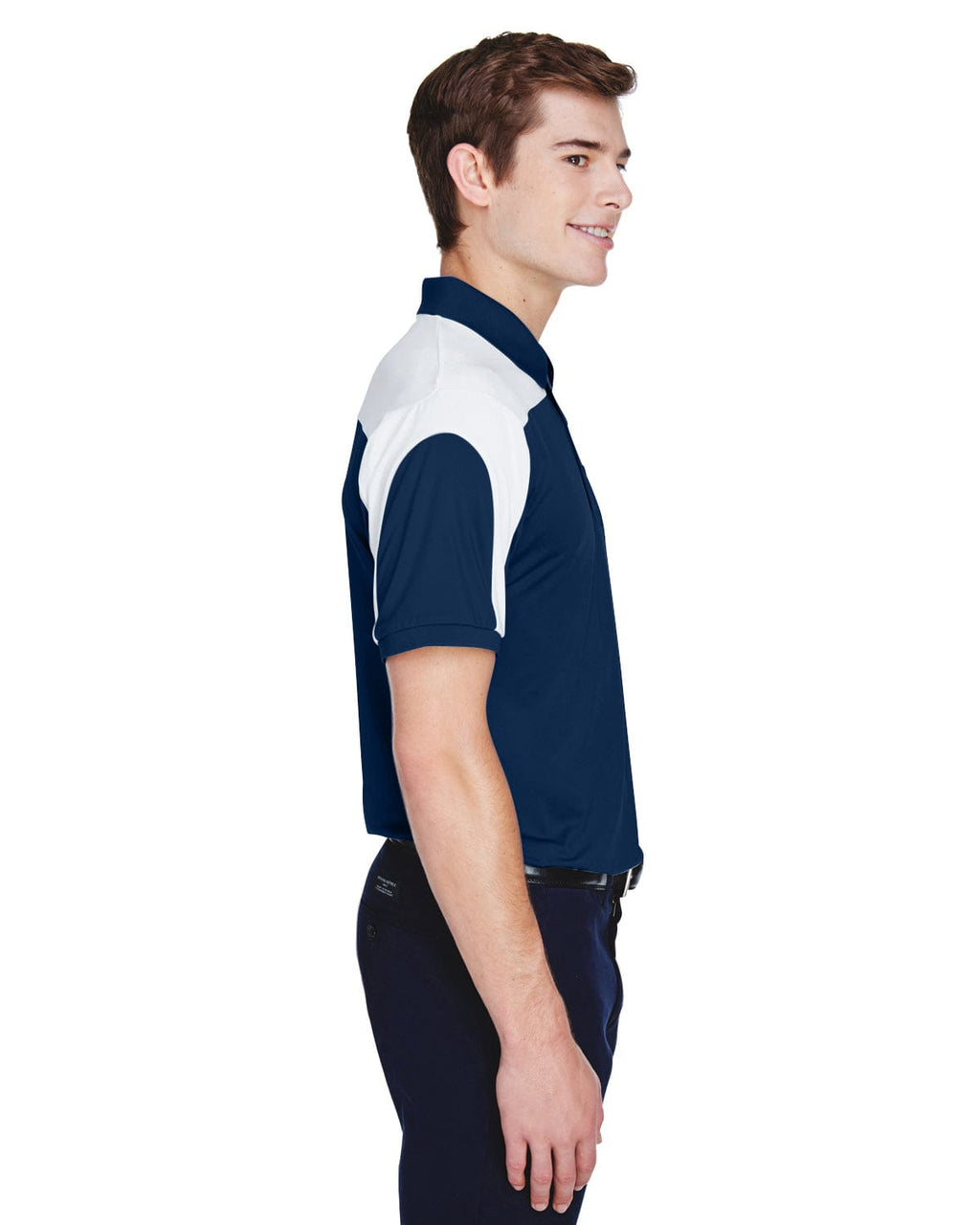 Team 365 Mens Victor Performance Polo TT22 | Sport Dark Navy - Side