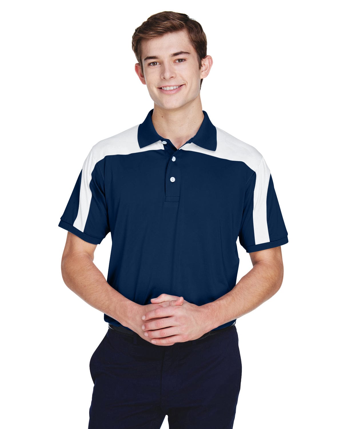 Team 365 Mens Victor Performance Polo TT22 | Sport Dark Navy - Front