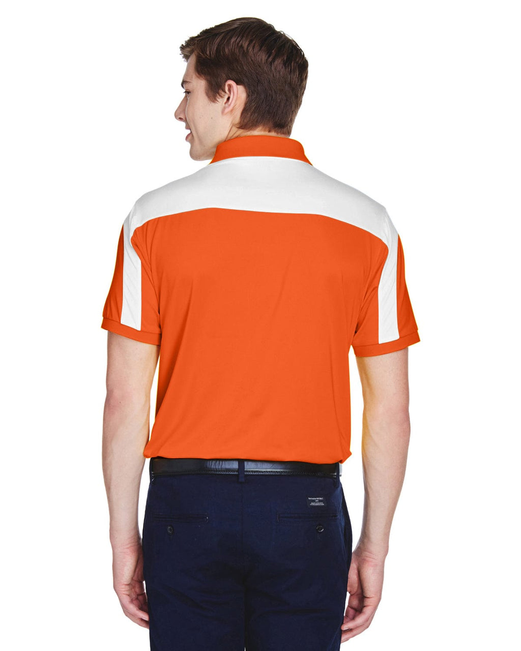 Team 365 Mens Victor Performance Polo TT22 | Sport Orange - Back