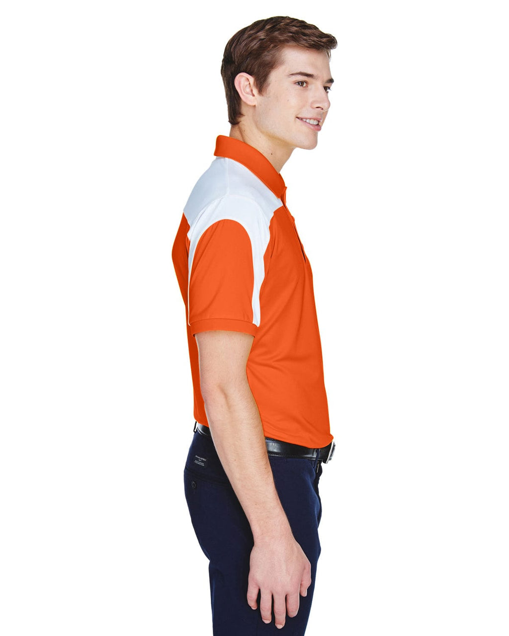 Team 365 Mens Victor Performance Polo TT22 | Sport Orange - Side