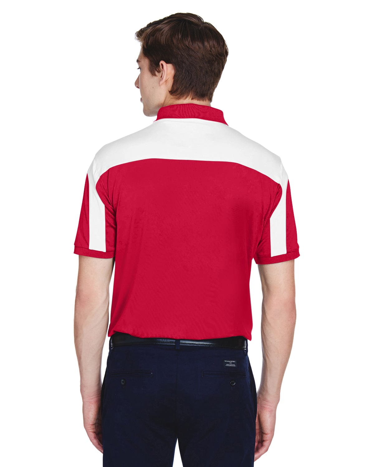 Team 365 Mens Victor Performance Polo TT22 | Sport Red - Back