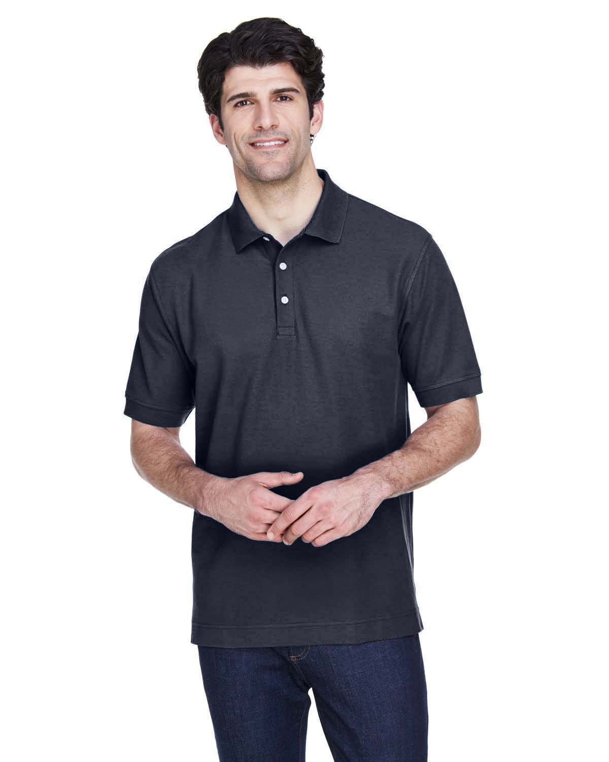 Devon & Jones Fine Pima Pique Polo Shirt D100 | Navy - Front