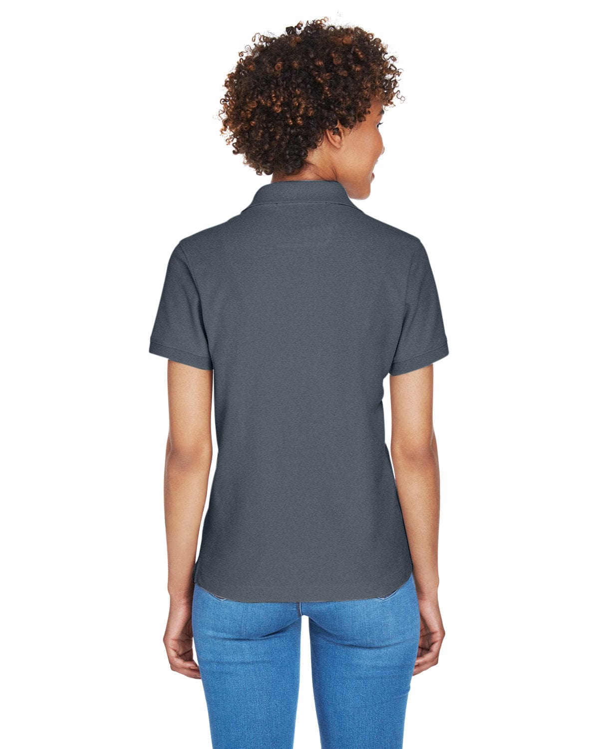 Devon & Jones Ladies Fine Pima Pique Polo D100W | Graphite - Back