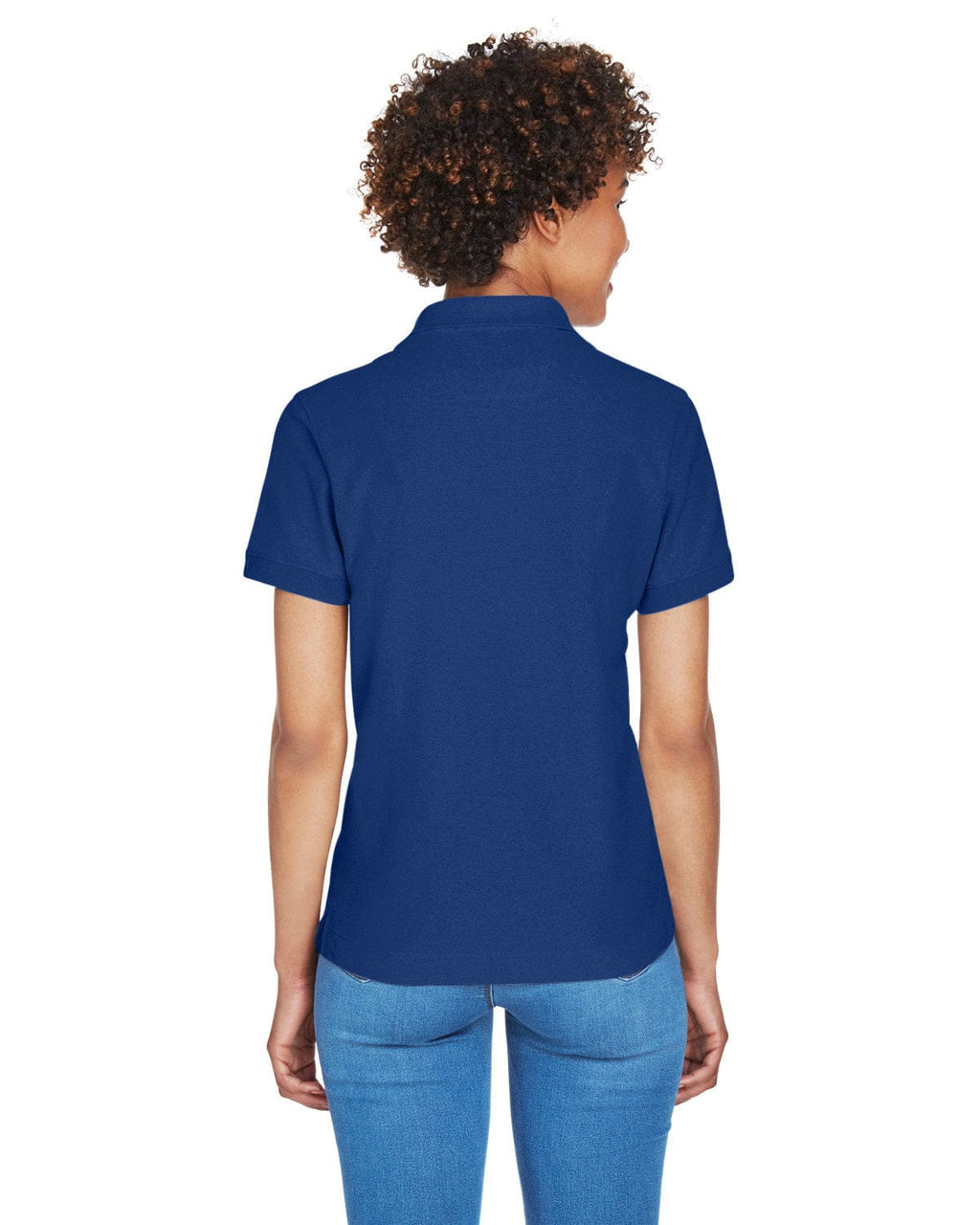 Devon & Jones Ladies Fine Pima Pique Polo D100W | True Royal - Back