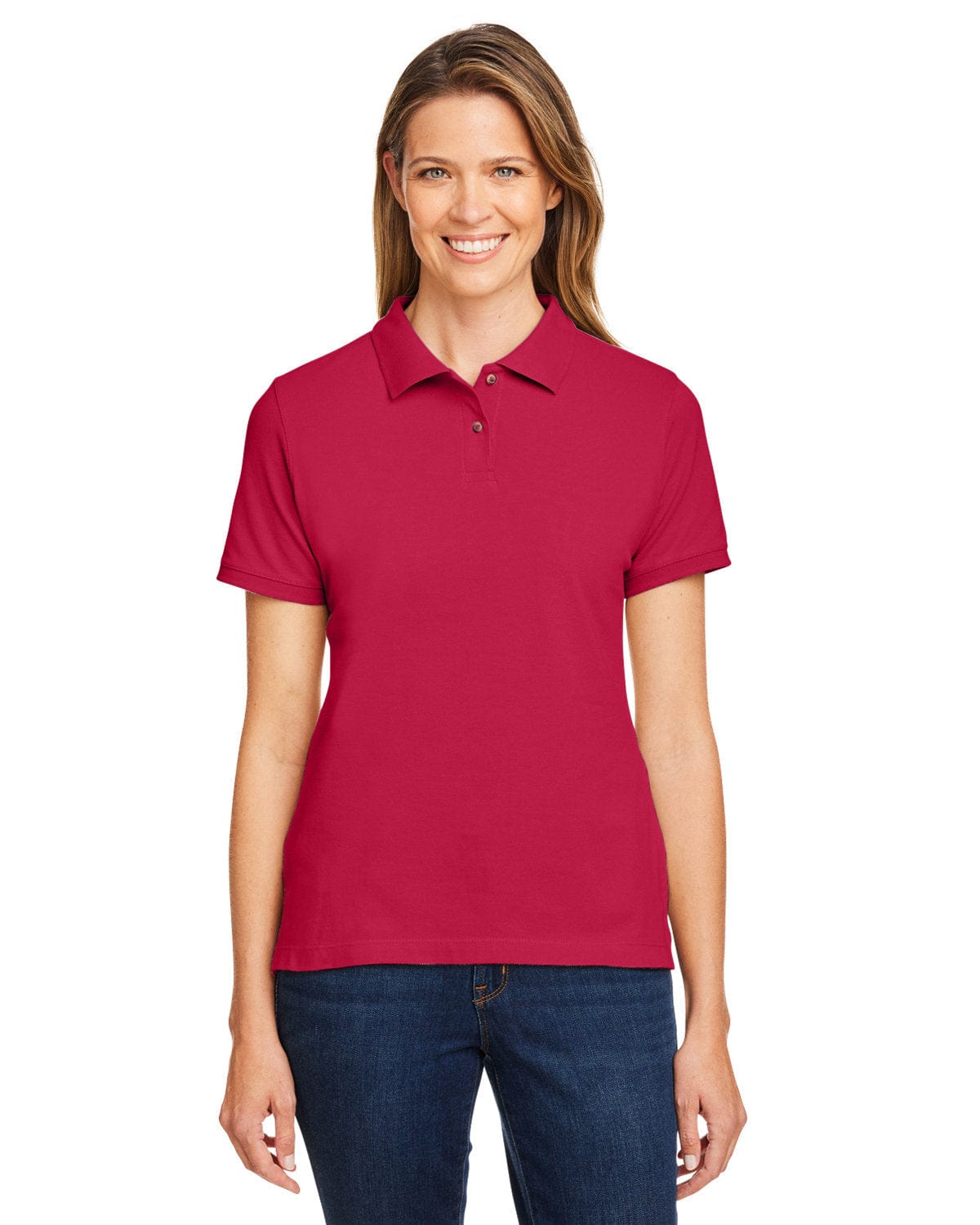 Harriton Ladies Cotton Pique Polo Shirt