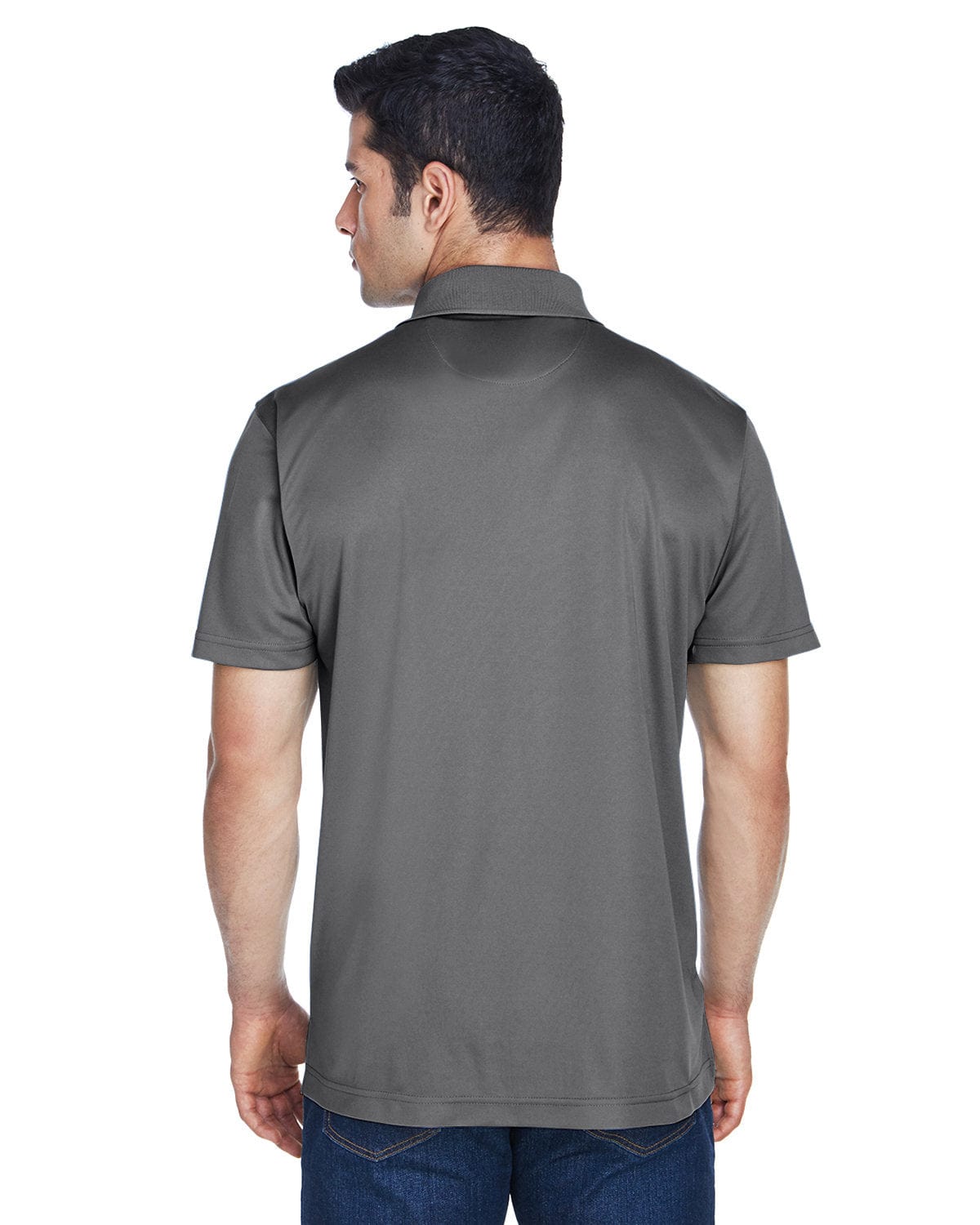 Harriton Polytech Polo Shirt M315 | Charcoal - Back