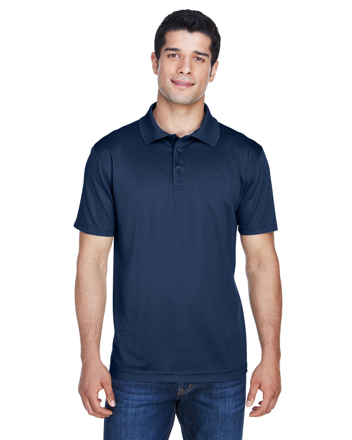 Harriton Polytech Polo Shirt M315 | Navy - Front